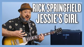 Rick Springfield Jessies Girl Guitar Lesson  Tutorial [upl. by Acinyt]