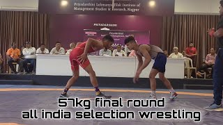 nagpur university all india selection trial 2024  57kg final round [upl. by Kenji]