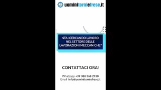 Cerchi lavoro nel settore delle lavorazioni meccaniche [upl. by Raseac]