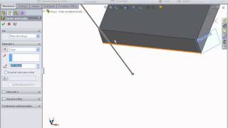 Recartilho em superfície plana Solidworks 2010 [upl. by Eleonore]