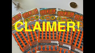 CLAIMER 400 Million Money Mania  30 CA Scratchers Claimer Found [upl. by Necila]