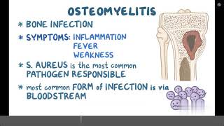 Osteomyelitis  Causes Symptoms Diagnosis amp Treatment Pathology [upl. by Zeuqcaj]