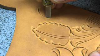 Carving leather by hand with Barry King swivel knife  Leathercraft Secrets [upl. by Betti]