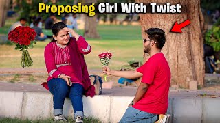 Proposing Girl With Twist  Pranks In Pakistan  Zaid Chulbula [upl. by Anaujit]