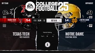 Using “Texas Tech” To Blow Down Notre Dame Opponent  College Football 25 [upl. by Ariew]