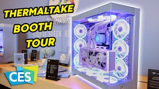 You NEED to see these PC cases  Thermaltake Booth Tour CES 2024 [upl. by Tattan]