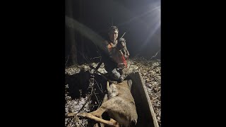 Winston the Deer tracking dog Helps new bowhunter recover his first deer [upl. by Llerryt]