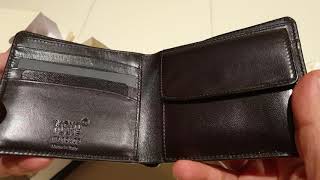 Unboxing MontBlanc Luxury Leather Wallet Meisterstück 4CC crocembossed [upl. by Silverman]