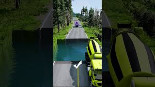 Mixer trucks vs water pit 14  BeamNG drive beamngdrive carsvsmassivepotholespart2 automobile [upl. by Cataldo664]