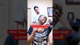 ‘RINGING EAR’ NECK PAIN HEALED 😱 neckpain Chiropractic Trending Short [upl. by Reiss117]