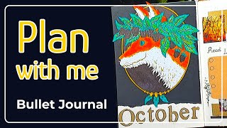 October 2024 Plan With Me  Bullet Journal Monthly Setup  Daily Planer Artbook [upl. by Enyalb]