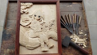 Wood CarvingNahida CharacterGenshin Impact 32Amazing woodworking art [upl. by Gustave707]