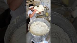 Baking Sangak bread with the machine And packing it dough bakery bakingiranianbread [upl. by Hgielrak]