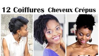 ☆ 12 Coiffures sur Cheveux Crépus ☆ [upl. by Tarsus]