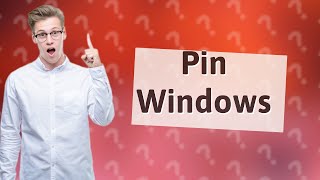 How do I PIN a window in Windows 10 [upl. by Armmat512]