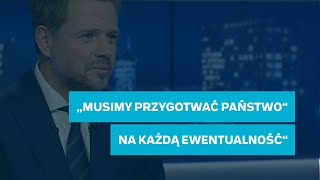 Początek kampanii Trzaskowskiego Jest ustawa o ochronie ludności i obronie cywilnej [upl. by Rothberg237]