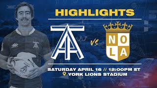 Toronto Arrows  Match Highlights vs NOLA Gold April 16 2022 [upl. by Nevaeh334]