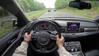 2015 Audi S8 40T Quattro  POV Test Drive  060 [upl. by Norahs]