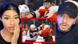 Brits React to Top 10 NHL Fights Of All Time [upl. by Florrie692]