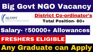 Govt 60 Global Health Project Vacancy 2024  Salary 50000  NGO Jobs 2024 Online Interview [upl. by Reamy]