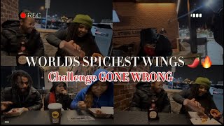 Worlds Spiciest Wings Challenge 🌶️ 🥵 [upl. by Siekram]