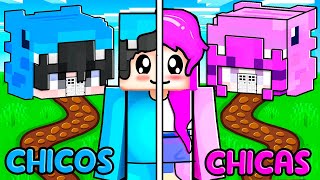 CHICOS vs CHICAS Reto de Casas de BEBÉS en Minecraft [upl. by Aivuy]