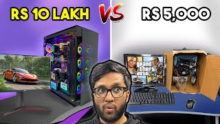 RS 10 LAKH PC VS RS 5000 PC  CAN IT RUN GTA 5 [upl. by Dehnel]