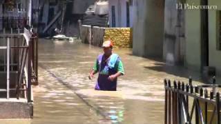 Inundación en Juanchito tras desbordamiento [upl. by Janela]