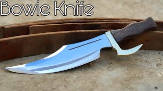 Knife makingBowie knife making from rusted leaf spring [upl. by Linet503]