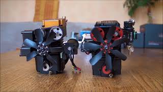 Visual comparison Toyan FSS100A vs FSL200 vs FSL400 vs OS Max 12LDX vs Tamiya FS12 Nitro Engines [upl. by Harad295]