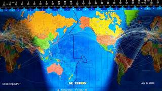 Geochron Digital 4k Shipping and Aircraft routes [upl. by Ranita]