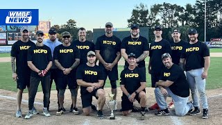 Horry County Police Department wins Guns amp Hoses Charity Softball Tournament [upl. by Uel583]