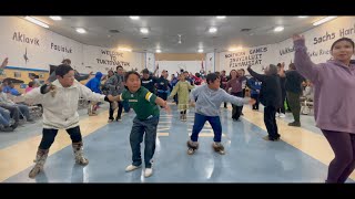 Inuvialuit Piuyausiat Youth Northern Games Drum Dance at Kitti Hall [upl. by Enetsirhc280]