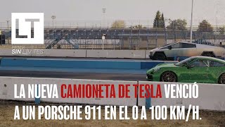 La nueva camioneta de Tesla venció a un Porsche 911 en el 0 a 100 kmh [upl. by Asik]