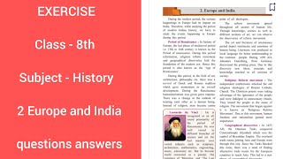 8th Std  History  Chapter 2 Europe and India questions answers from textbook  Maharashtra board [upl. by Emily]