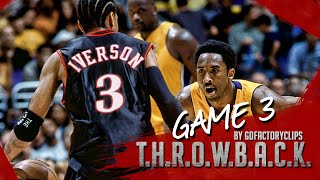 Throwback Kobe Bryant 32 vs Allen Iverson 35 Duel Highlights NBA Finals 2001 Game 3 [upl. by Ahsirt]