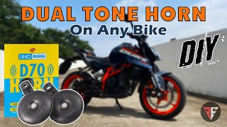 Installing Dual Tone Horn on any Bike  Plug amp Play DIY  Rev Explorers [upl. by Gaither]