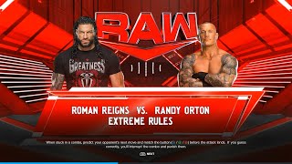 FULLMATCH ROMAN REIGNS VS RANDY ORTON ONE ON ONE WWE RAW 2024 [upl. by Yebba]