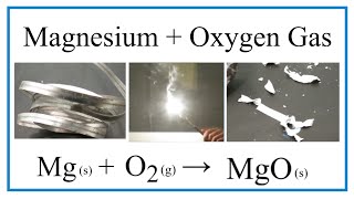 Reaction of Magnesium with Oxygen Gas Burning Magnesium in Air [upl. by Ahtoelc874]