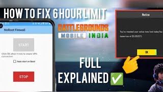 HOW TO FIX 6 HOUR LIMIT IN BGMI  FULL EXPLAINED 100  WORKING [upl. by Akerehs]