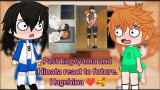 past kageyama and Hinata react to future haikyuu KAGEHINA 🥰🥰 credits in desc [upl. by Cloutman]