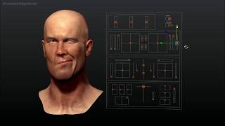 Tibor Ludanszki  Blendshape Based Facerig with Wrinkle Maps [upl. by Netsirt]