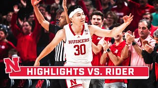 Rider at Nebraska  Highlights  Big Ten Mens Basketball  Nov 13 2023 [upl. by Arielle663]