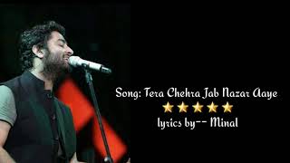 Tere chehra  Arijit sing  Sanam Teri kasam 2016  Lyrical video with Translation [upl. by Karia]