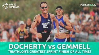 One of the greatest triathlon sprint finishes ever [upl. by Ardnahsal]