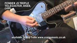 FENDER J5 TRIPLE TELECASTER USED £499 webwmv [upl. by Asiruam796]