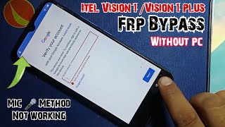 Itel Vision 1 plus frp bypass 2024 Itel Vision 1 google Account bypass Itel Vision1plus frp unlock [upl. by Medlin71]