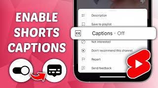 How to Show Captions on YouTube Shorts [upl. by Aynwad635]