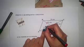 Exercício de propriedades dos paralelogramos  diagonais  Professora Edna Mendes [upl. by Ednew]