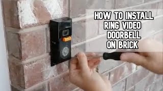 How to install Ring Video Doorbell on brick siding of your home DIY video ring ringdoorbell2 [upl. by Filomena]